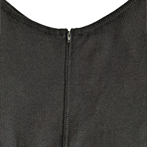 St John Knee Length Santana Knit Black Dress Size 8 - Picture 4 of 13